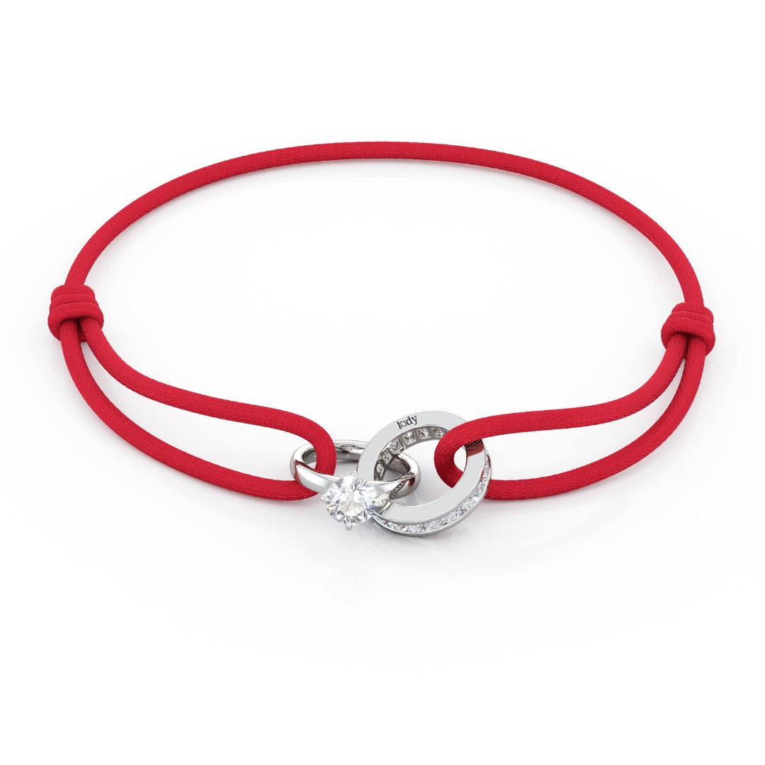 Bracelet Promesse Cordon Bordeaux