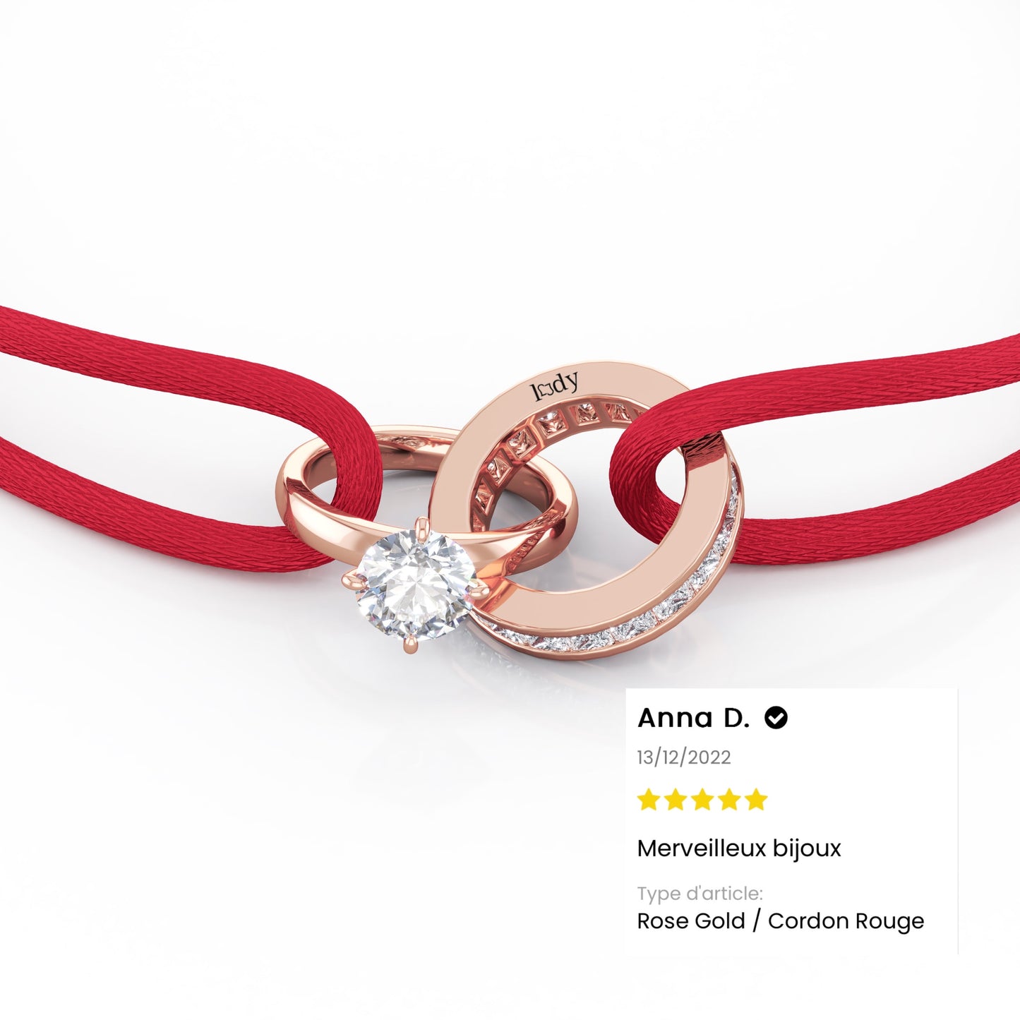 Bracelet Promesse Cordon Bordeaux