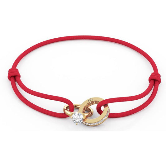 Bracelet Promesse Cordon Bordeaux